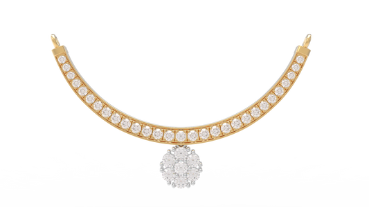 18K Gold & Diamond Floral Mangalsutra For Women KRL90127