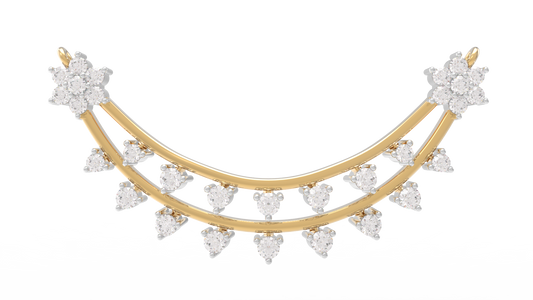 18K Gold & Diamond Floral Mangalsutra For Women KRL90128