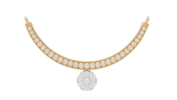 Gold & Diamond Floral Mangalsutra For Women KRC50172
