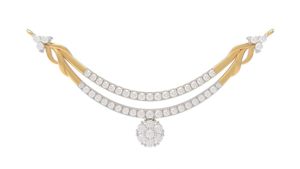 Gold & Diamond Layered Mangalsutra For Women KRC50190