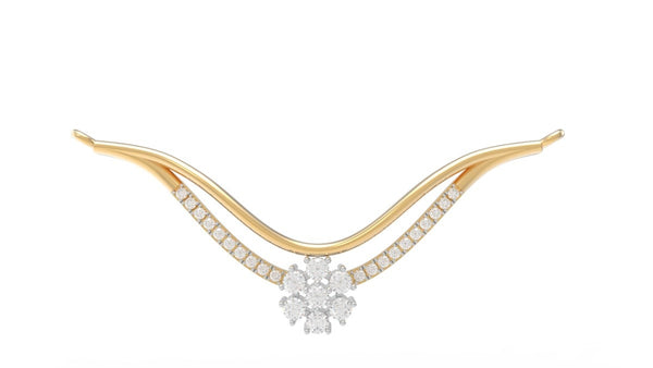 Gold & Diamond Elegant Modern Mangalsutra For Women KRC50083