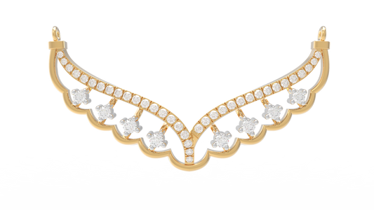 18K Gold & Diamond Mangalsutra For Women KRL90133