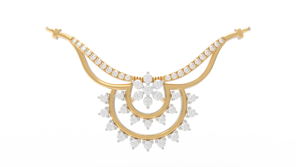 Gold & Diamond Bridal Mangalsutra For Women KRC50136