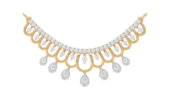 Gold & Diamond Floral Mangalsutra For Women KRC50182
