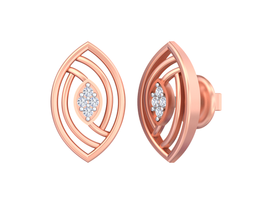 18K Gold & Diamond Women Stud Earring KSK028