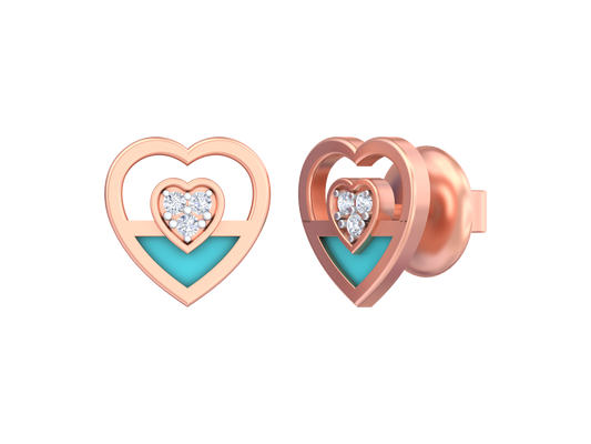 18K Gold & Diamond Women Gemstone Earring KSK029