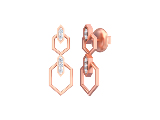 18K Gold & Diamond Women Dangler Earring KSK030