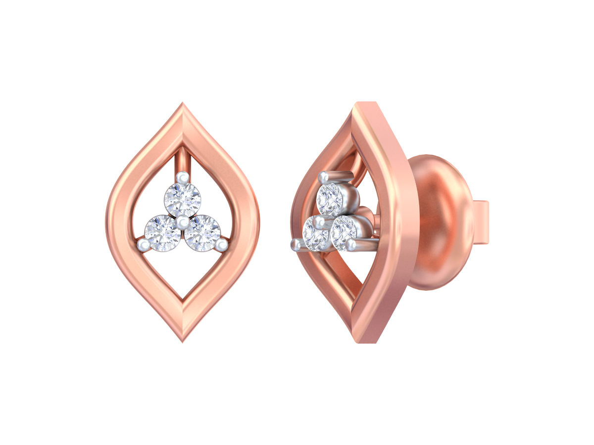18K Gold & Diamond Women Earring KSK032