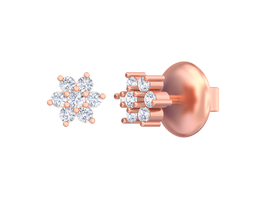 18K Gold & Diamond Women Stud Earring KSK035