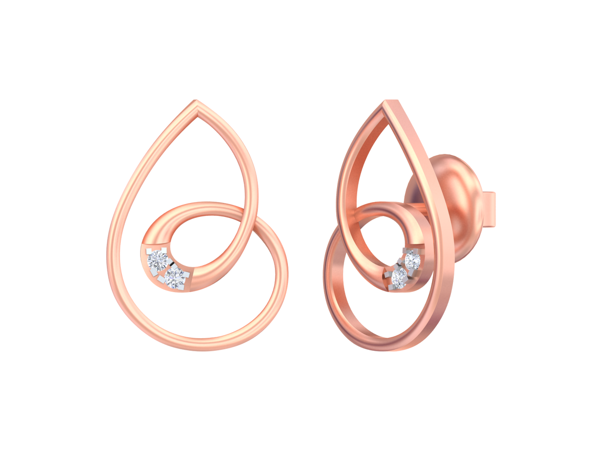18K Gold & Diamond Women Earring KSK039