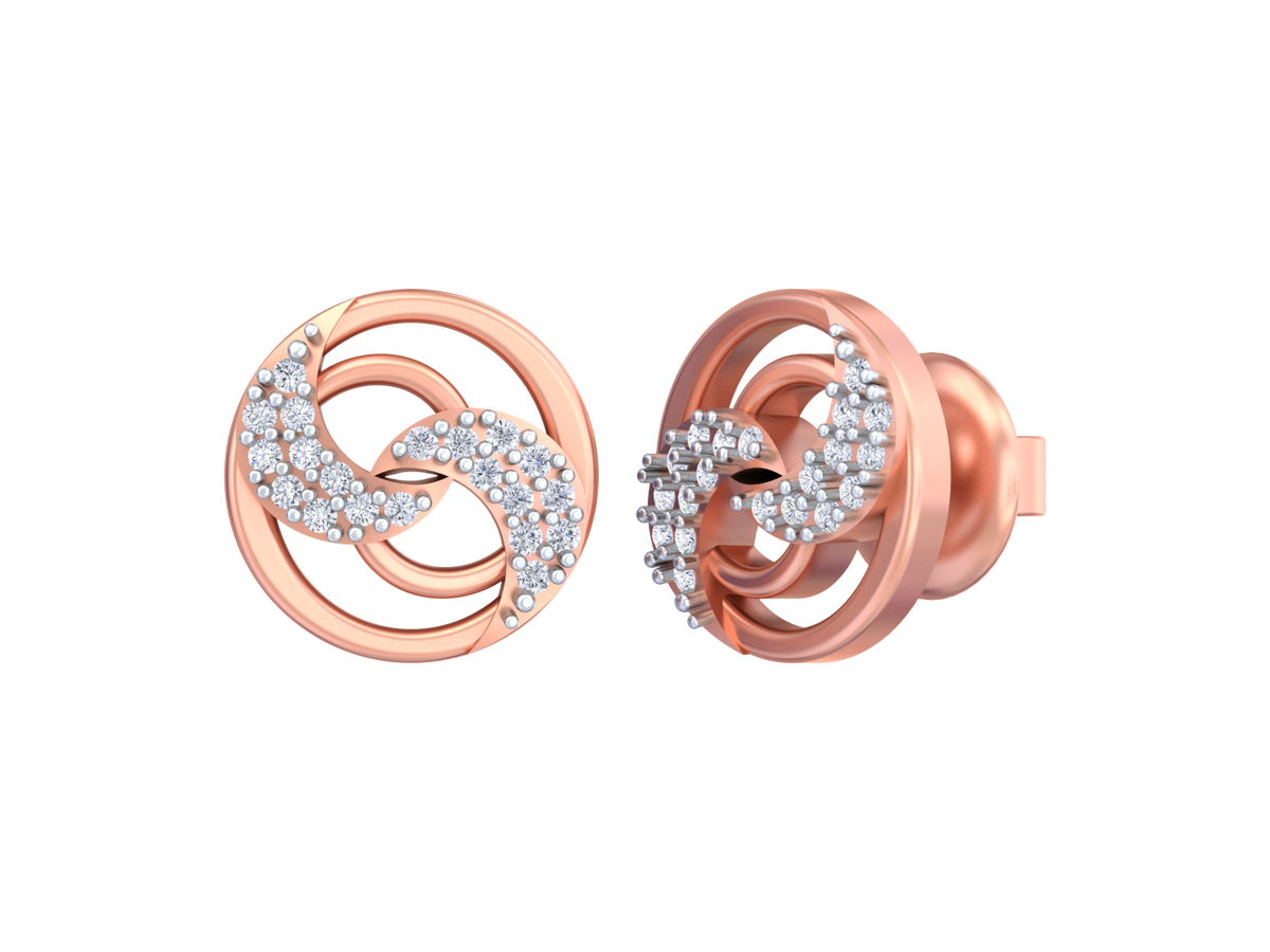 18K Gold & Diamond Women Earring KSK049