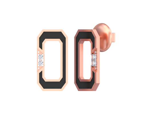 18K Gold & Diamond Women Dailywear Earring KSK069