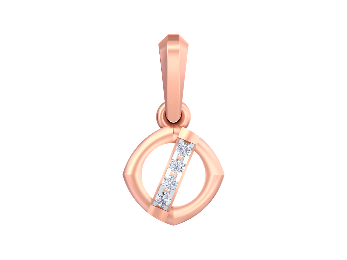 Minimal Gold & Diamond Lightweight Pendant KRB40221