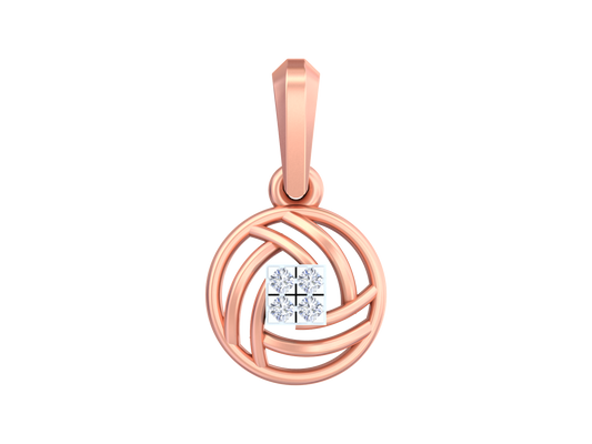 18K Gold & Diamond Dailywear Pendant KSK084