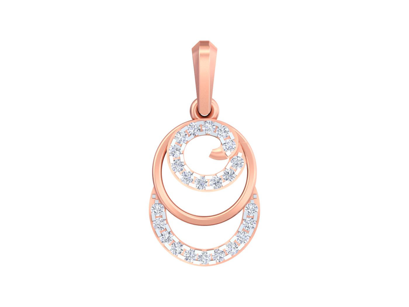Modern Gold & Diamond Dailywear Pendant KRB40219