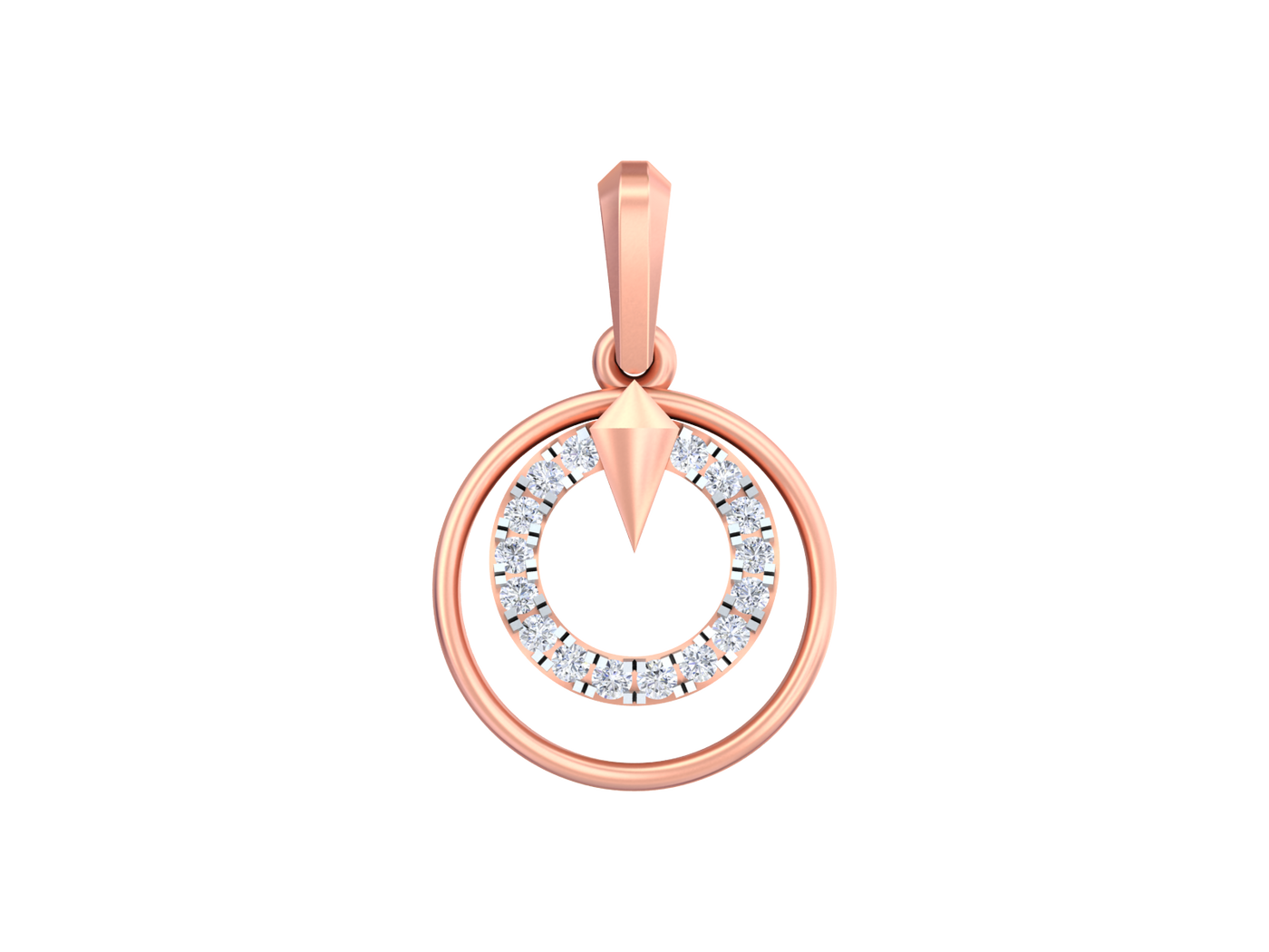 Gold & Diamond Round-Shaped Pendant KRB40216