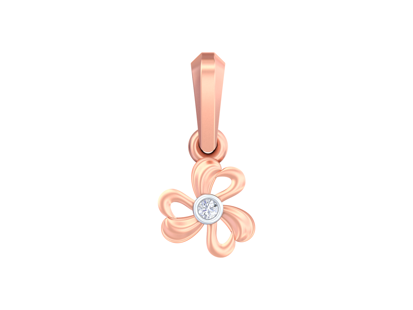 Gold & Diamond Solitaire Pendant KRB40232P