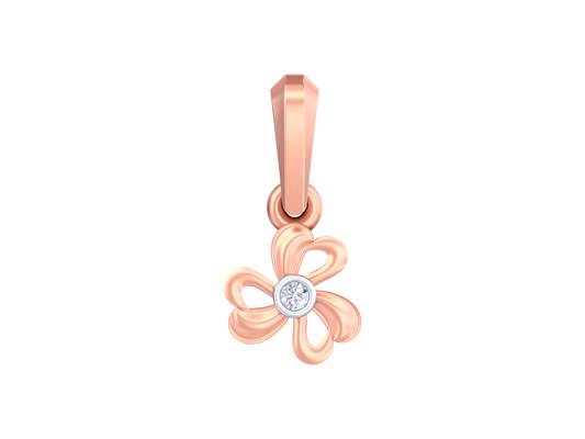 18K Gold & Diamond Solitaire Pendant KSK108