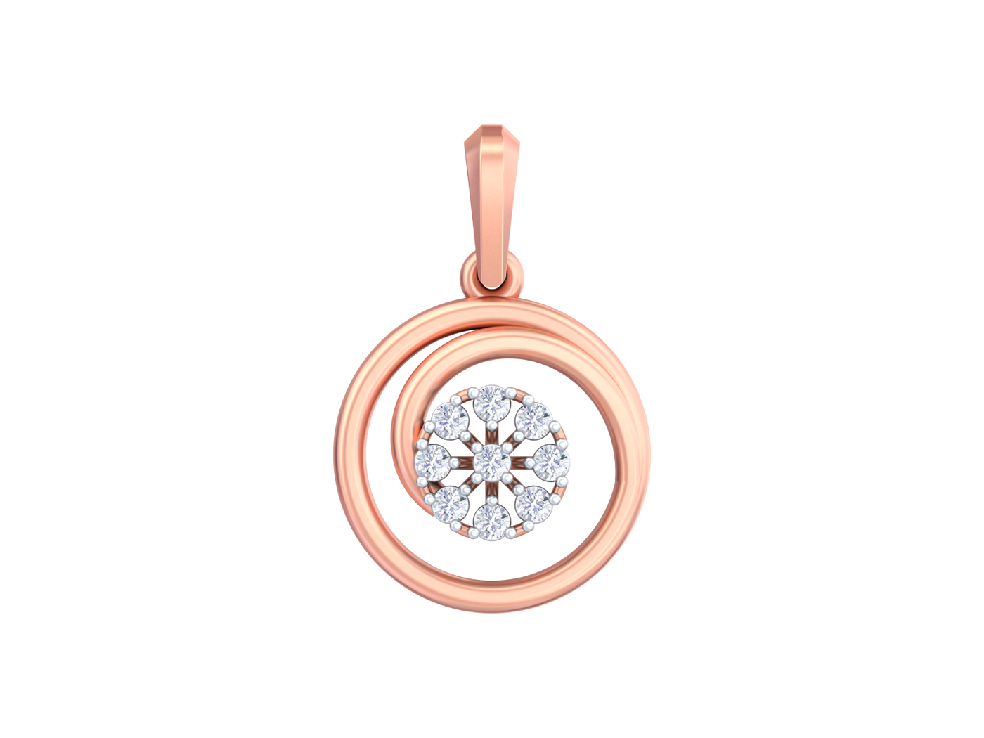 Gold & Diamond Round-Shaped Pendant KRB40231