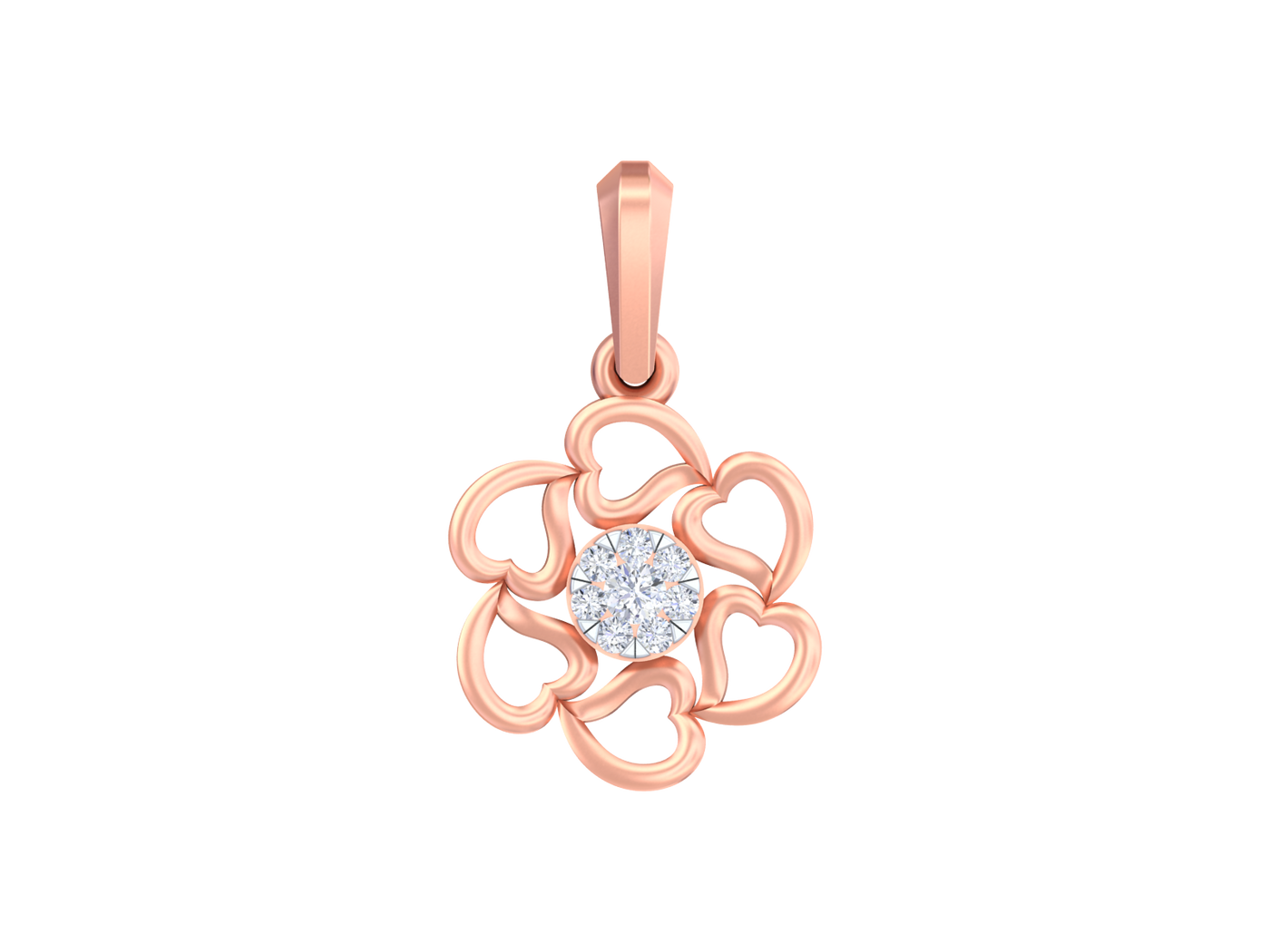Gold & Diamond Floral Pendant KRB40213