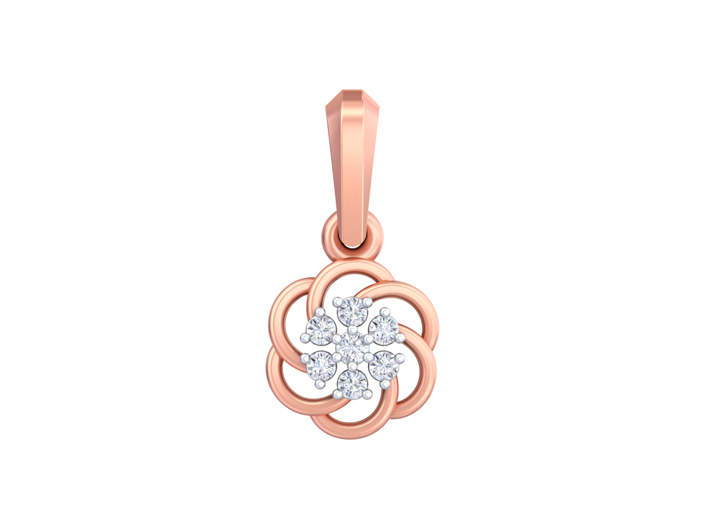 Gold & Diamond Floral Pendant KRB40197