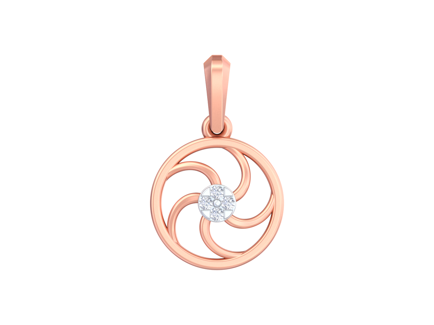 Sophisticated gold necklace pendant with dazzling diamonds.