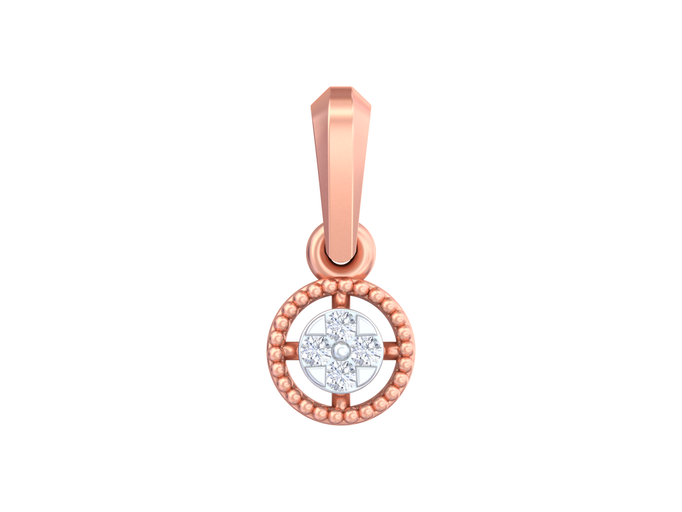 Gold & Diamond Round-Shaped Pendant KRB40208