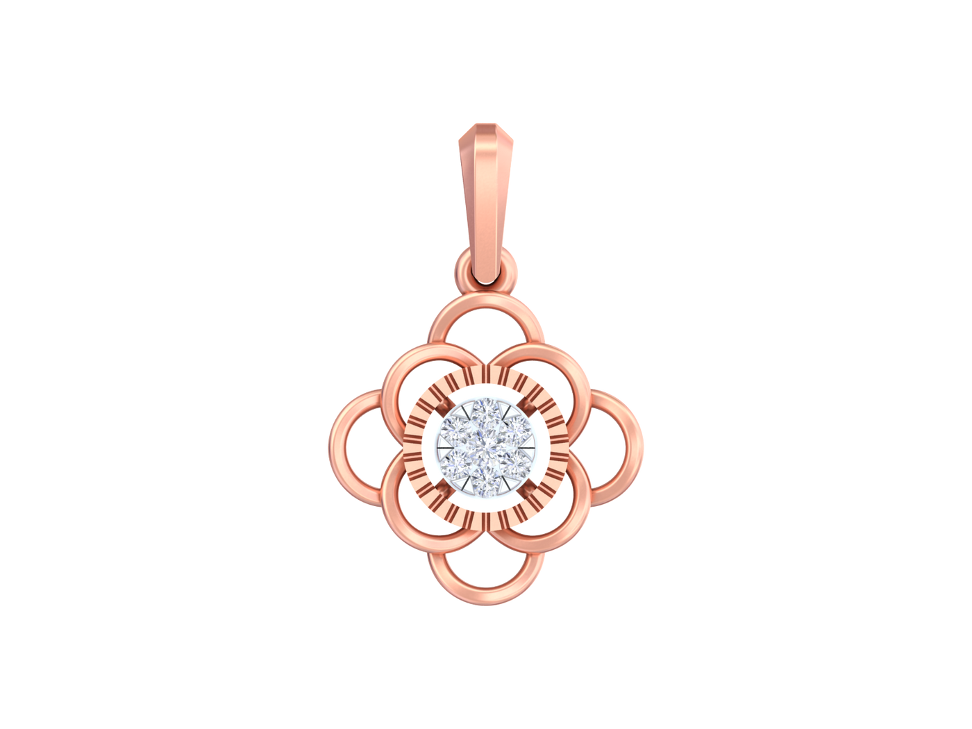Gold & Diamond Floral Pendant KRB40227