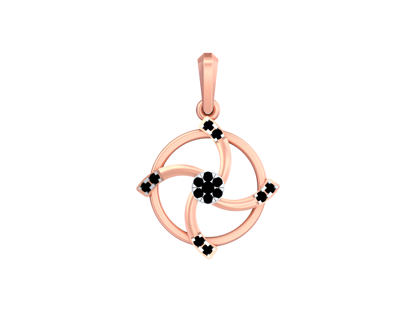 Gold & Diamond Floral Pendant KRB40226