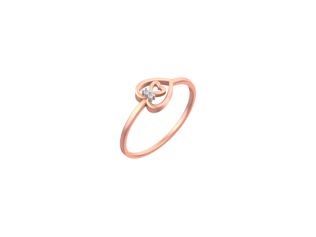 18K Gold & Diamond Ring For Women KSK139