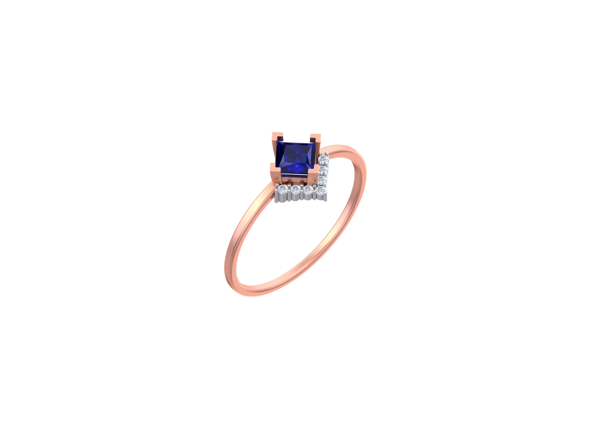 18K Gold & Diamond Ring For Women KSK171