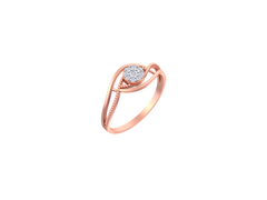 18K Gold & Diamond Ring For Women KSK172