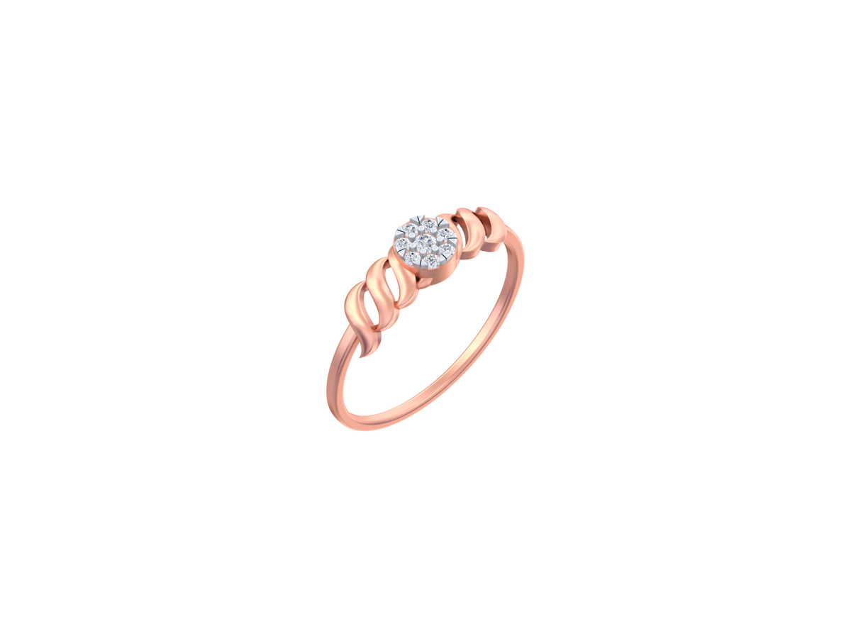 18K Gold & Diamond Ring For Women KSK180