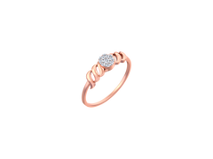 18K Gold & Diamond Ring For Women KSK180