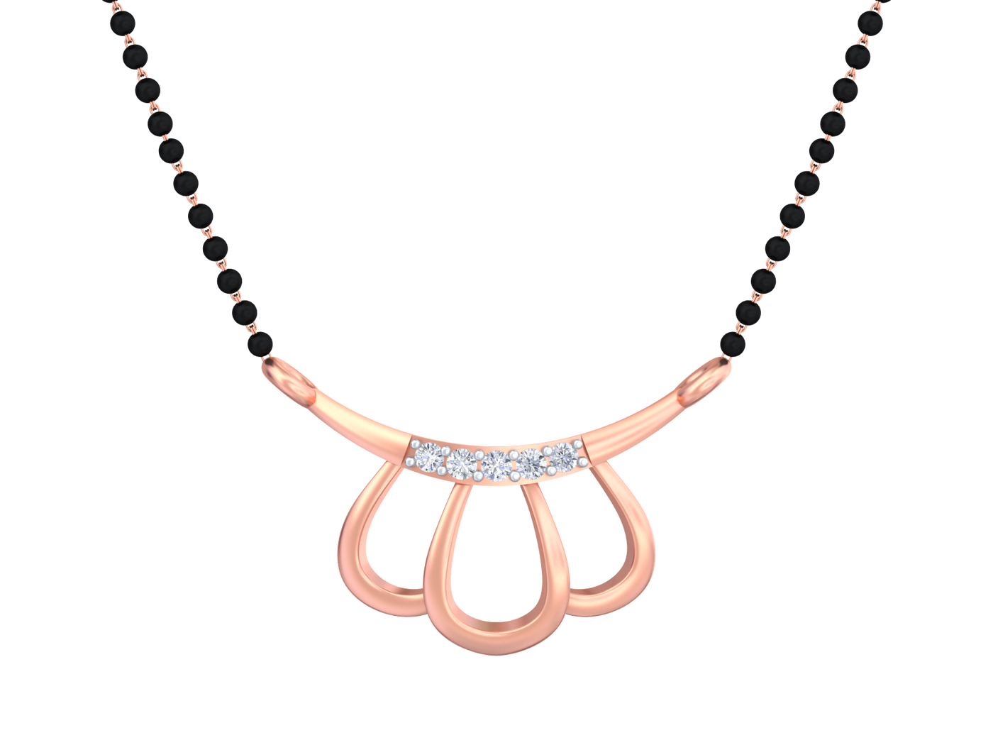 Gold & Diamond Modern Mangalsutra For Women KRC50100