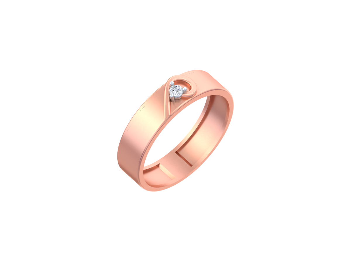 18K Gold & Diamond Ring For Men KSK213