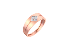 18K Gold & Diamond Ring For Men KSK214