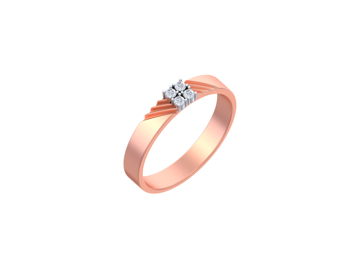 18K Gold & Diamond Ring For Men KSK216