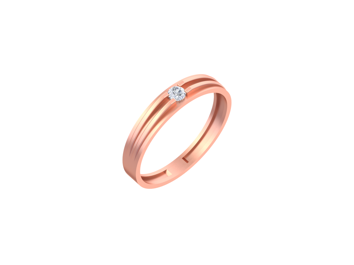 18K Gold & Diamond Ring For Men KSK219