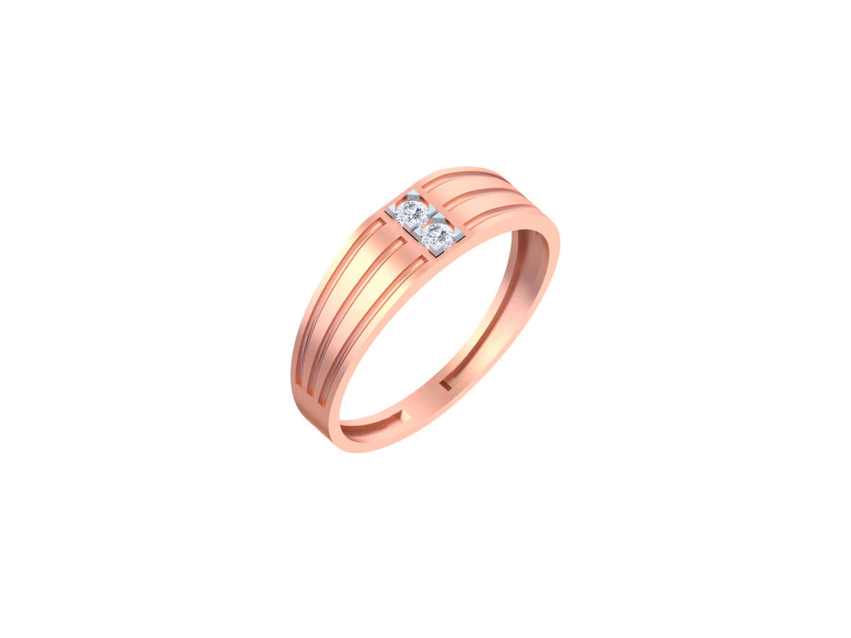 18K Gold & Diamond Ring For Men KSK222