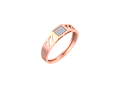 18K Gold & Diamond Ring For Men KSK223
