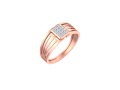 18K Gold & Diamond Ring For Men KSK226