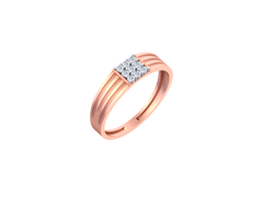 18K Gold & Diamond Ring For Men KSK227