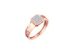 18K Gold & Diamond Ring For Men KSK259