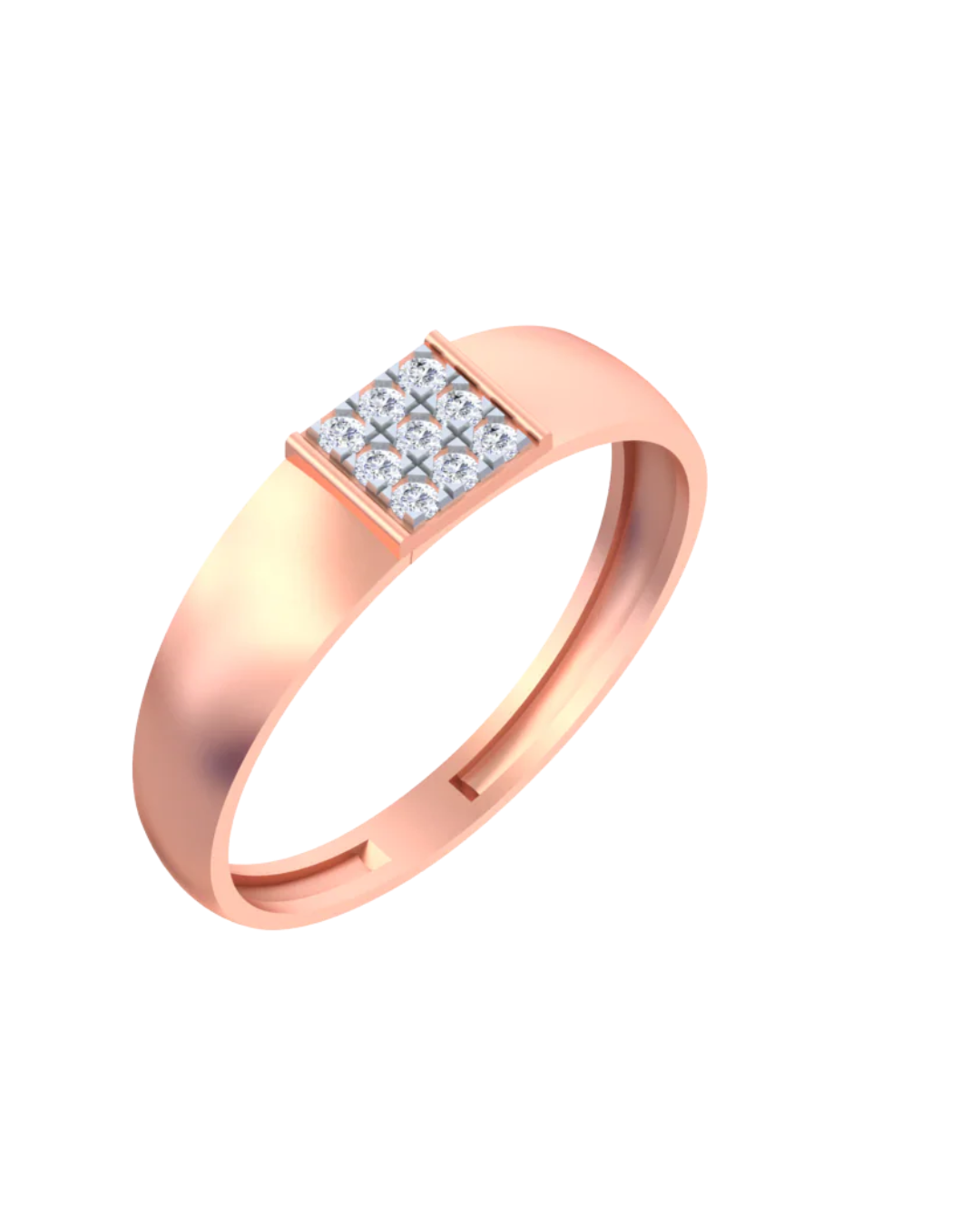 Gold & Diamond Band Ring For Men KRC20066