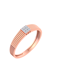 18K Gold & Diamond Band Ring For Men KSK255