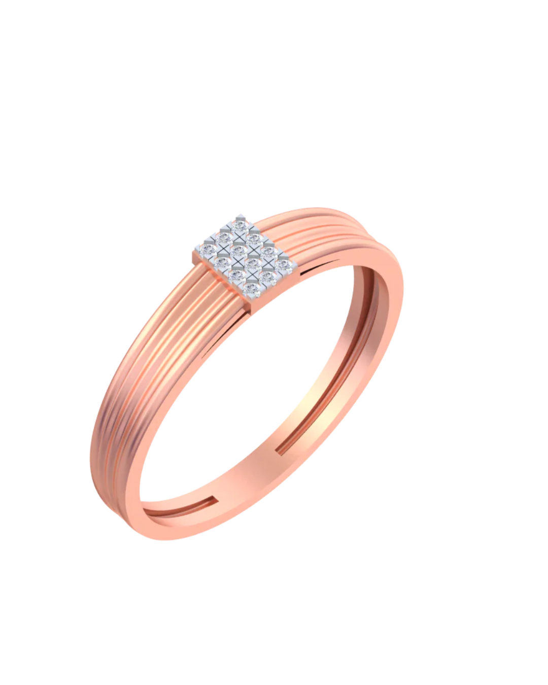 Gold & Diamond Band Ring For Men KRC20047
