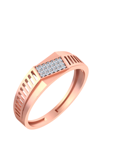 18K Gold & Diamond Engagement  Ring For Men KSK267