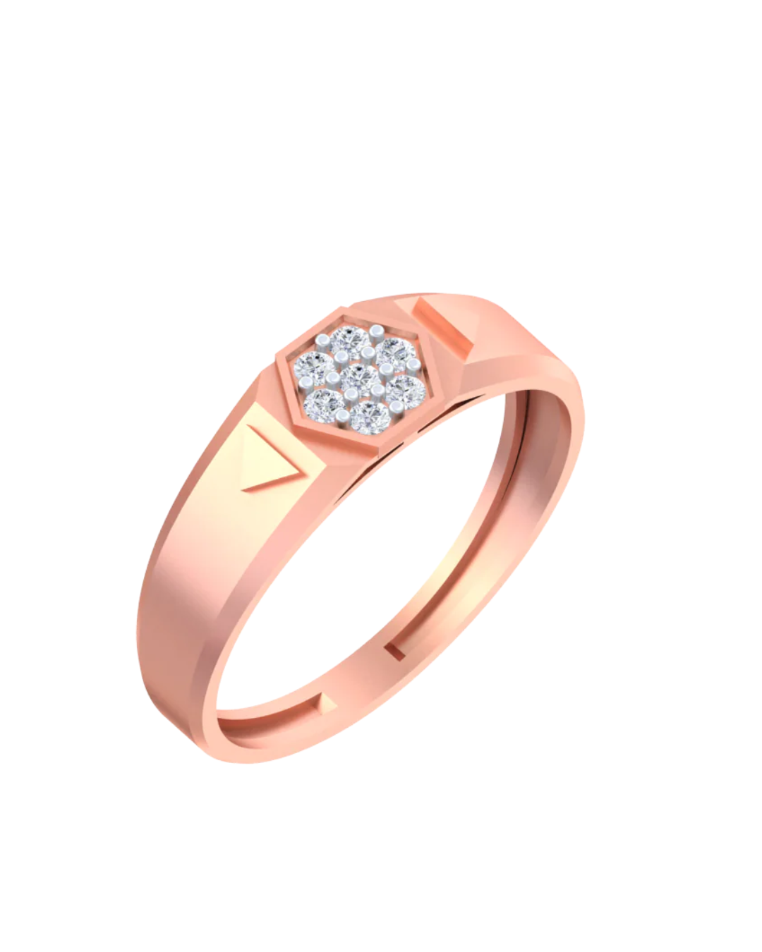 Gold & Diamond Band Ring For Men KRC20075