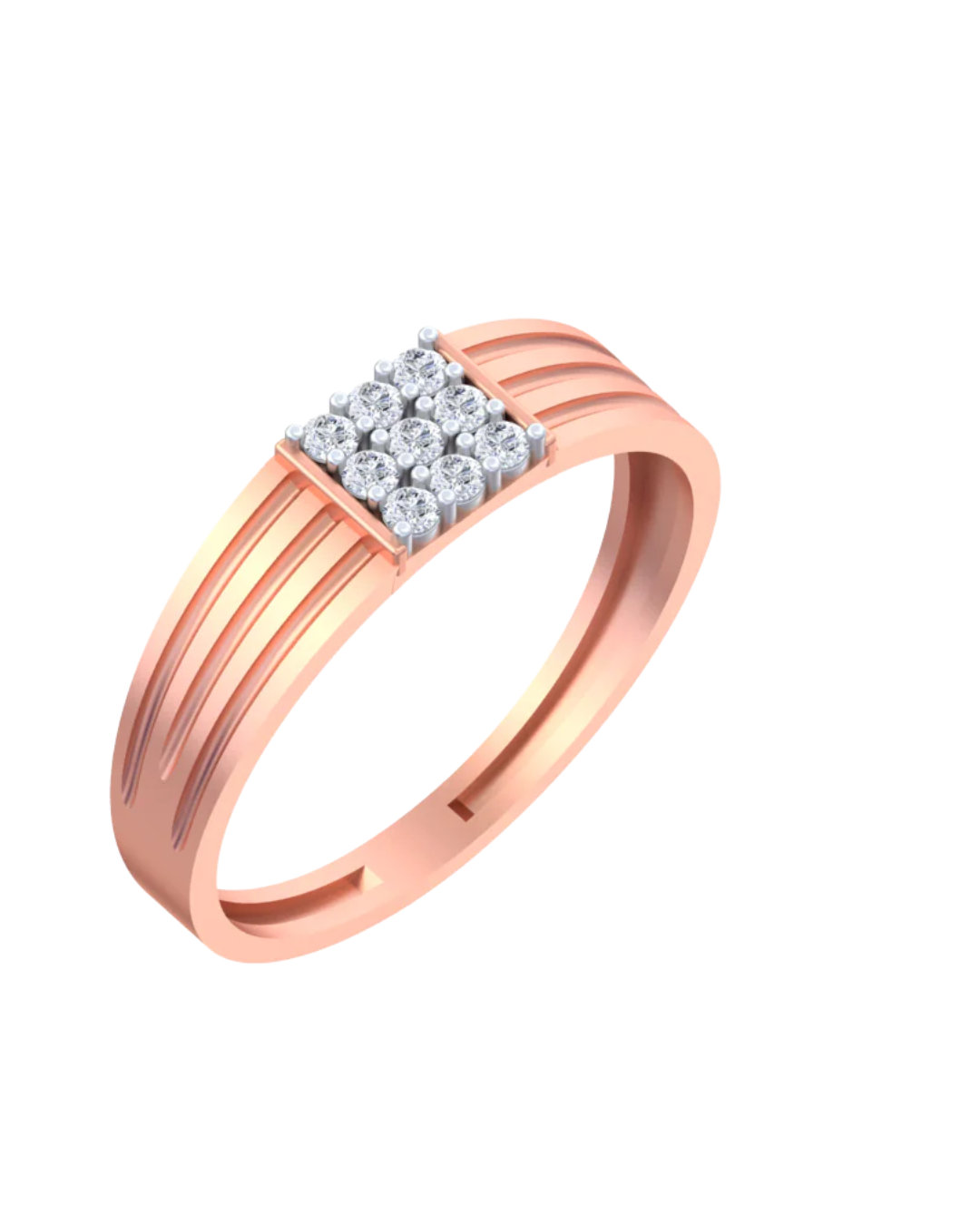 Gold & Diamond Band Ring For Men KRC20072